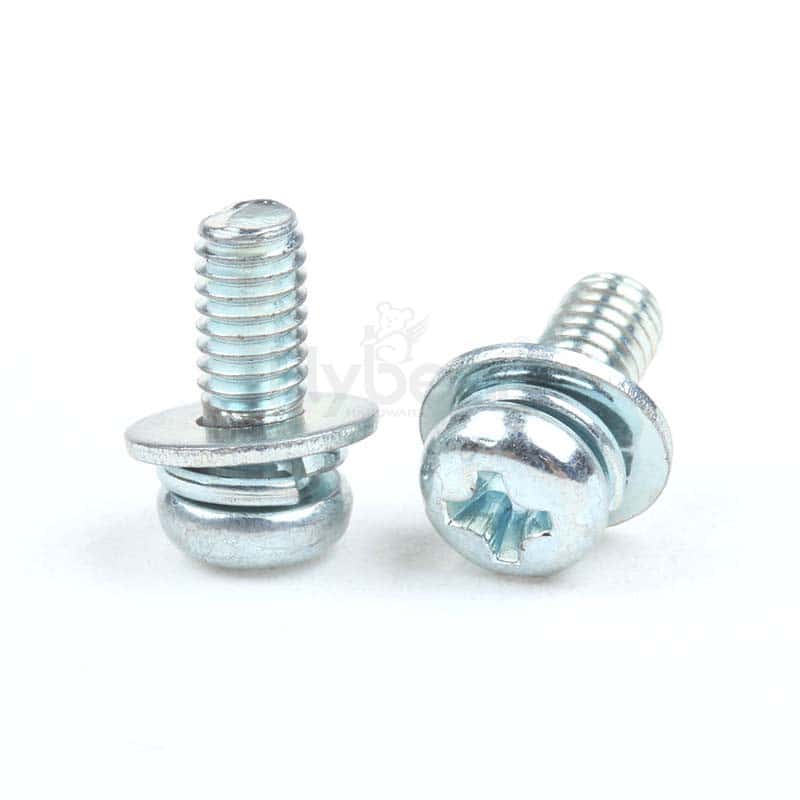 碳钢十字槽小盘头平弹垫组合螺钉GB9074.8