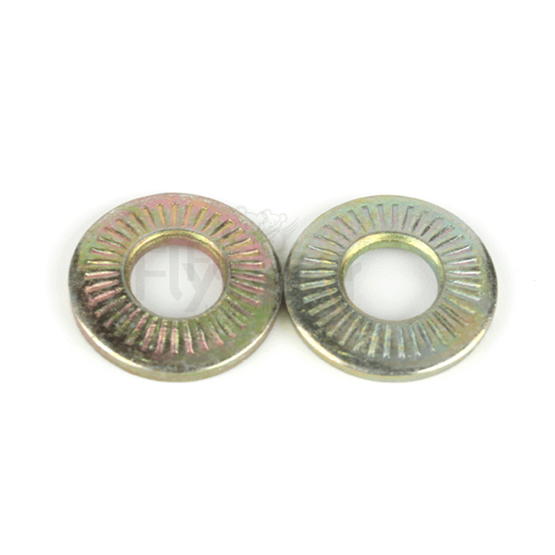 弹簧钢彩锌锯齿锥面弹簧垫圈NFE25-511M
