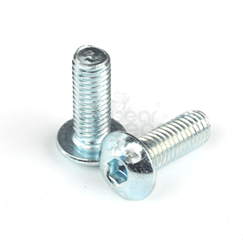 碳钢10.9级环保蓝白锌内六角平圆头螺钉ISO7380-1