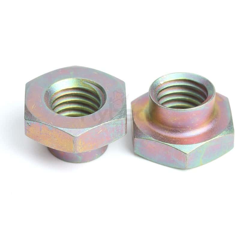 碳钢彩锌六角全金属锁紧螺母GB1337